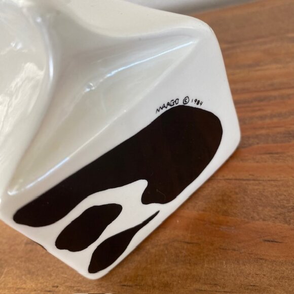 Vintage Holsteins by Margo Ceramic Milk Carton Creamer - 1984 - Picture 3 of 7